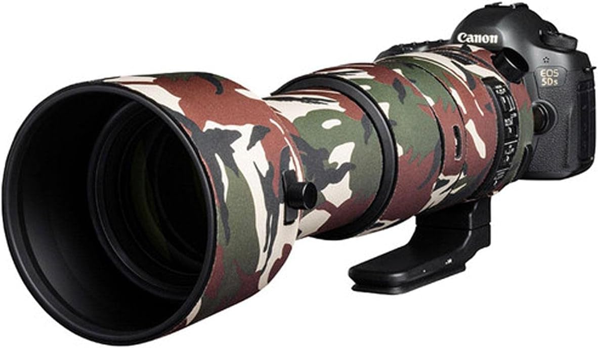 easyCover Lens protection camouflage cover Neoprene Cover for Sigma 60-600mm f/4.5-6.3 DG OS HSM Lens, Green Camouflage