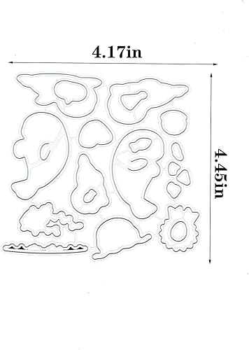 Miniatura 2 de Dolphin - Juego de sellos y troqueles transparentes para hacer tarjetas, plantillas de corte para álbumes de recortes, álbum de fotos, papel