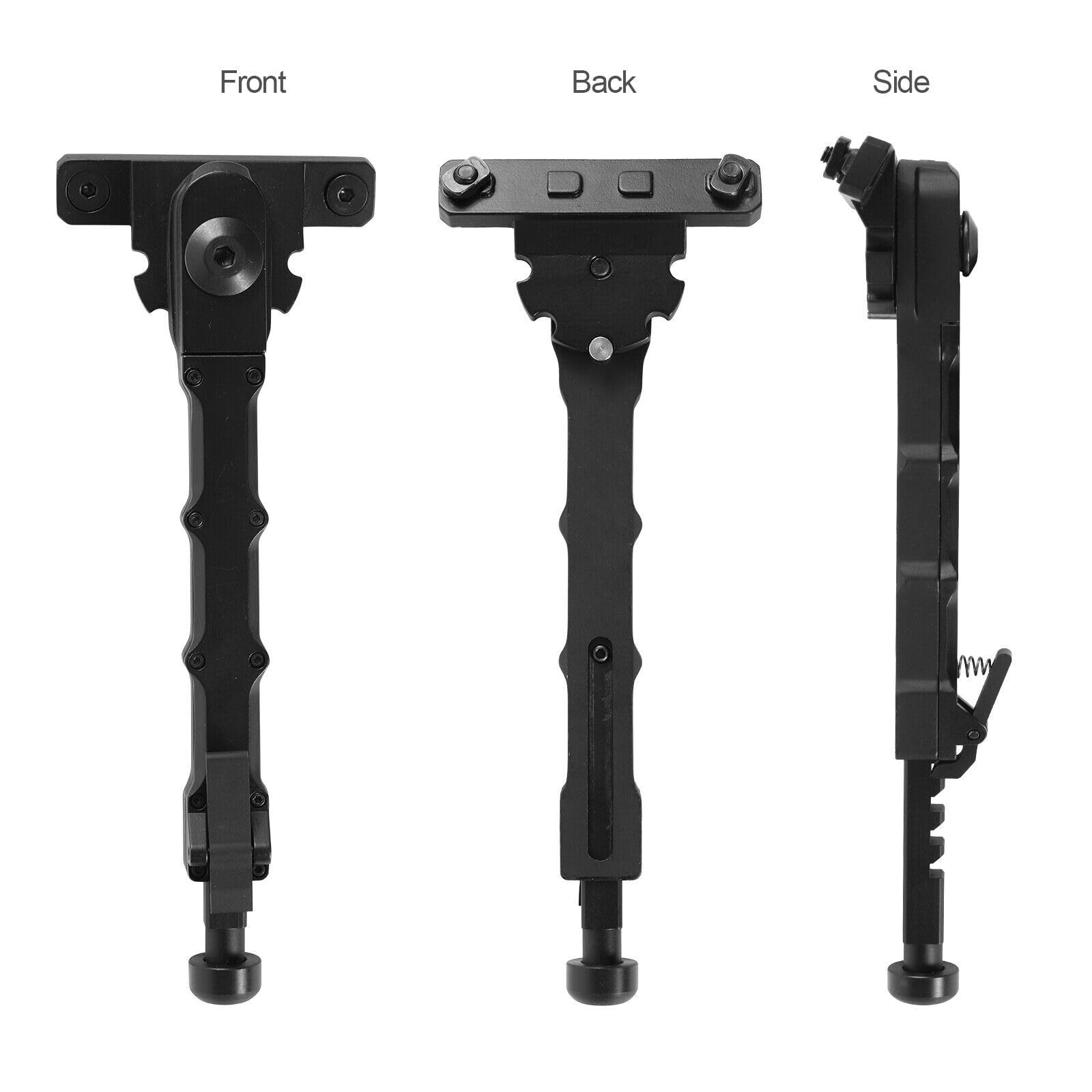Aluminum Bipod for M-lok Compatible Handguard System Central Height of 6 Inches to 8 Inches Telescopic Side Mount Bipod