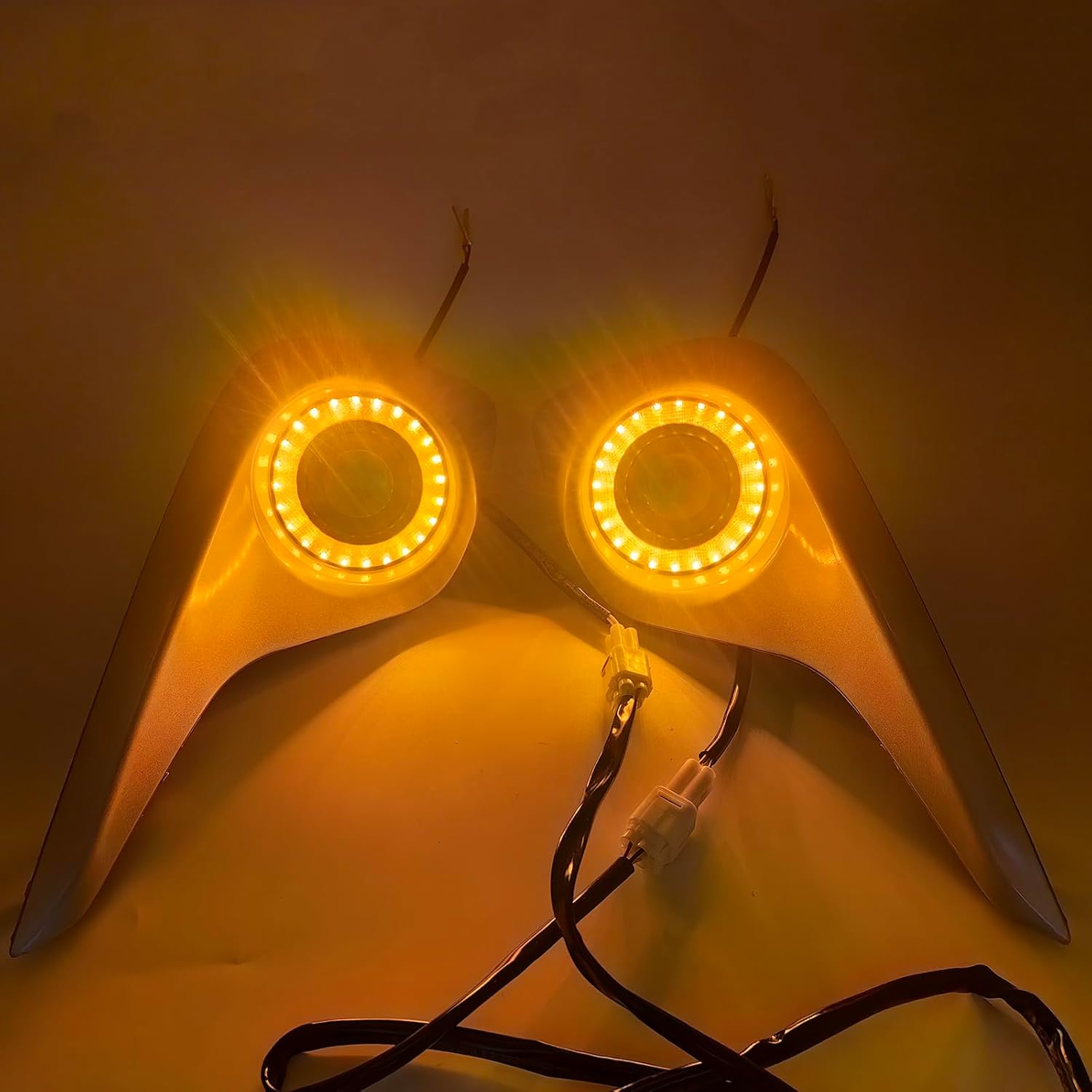 LED Fog Lights Fit for 2011 2012 2013 Toyota Highlander DRL with Amber Sequential Turn Signal Driving Lights Front Bumper HeadLights Accessories