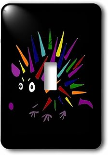 3dRose lsp_240046_1 Cool Artistic Funny Colorful Hedgehog Art Abstract Toggle Switch, Multicolor