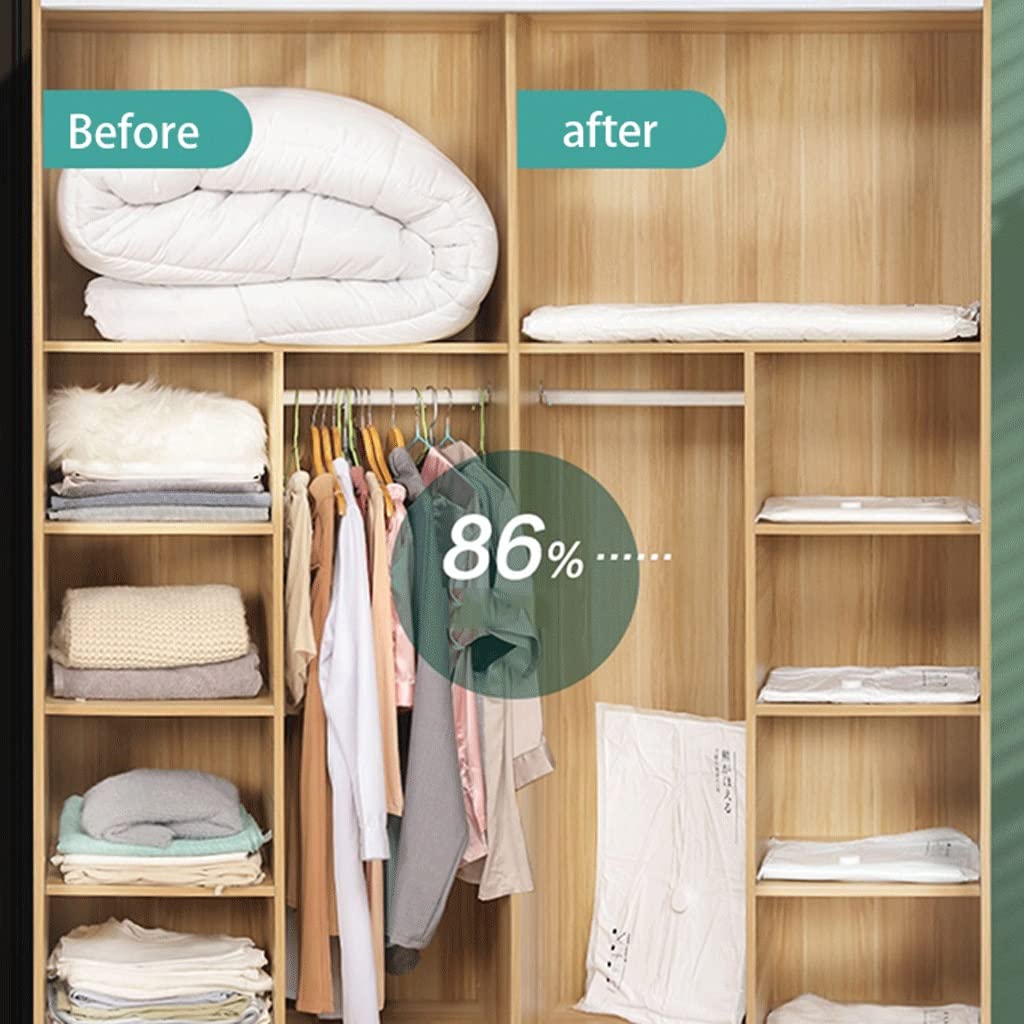 Sacchetti di stoccaggio sottovuoto Sacco di Compressione sottovuoto con Pompa elettrica Sacchetti sottovuoto per trapunte, Coperte, Biancheria da Letto, Abbigliamento 80% in più di Sacchetti di c