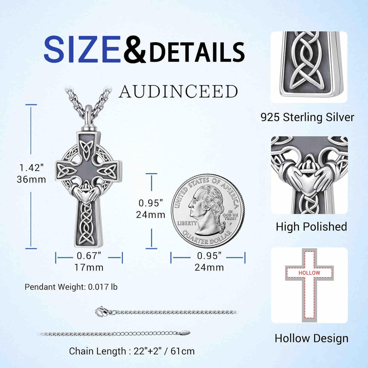 Cremation Jewelry 925 Sterling Silver Urn Necklace for Ashes for Women Men Memorial Pendant for Human Ashes Keepsake Put in Ashes of Loved Ones Cat Pet