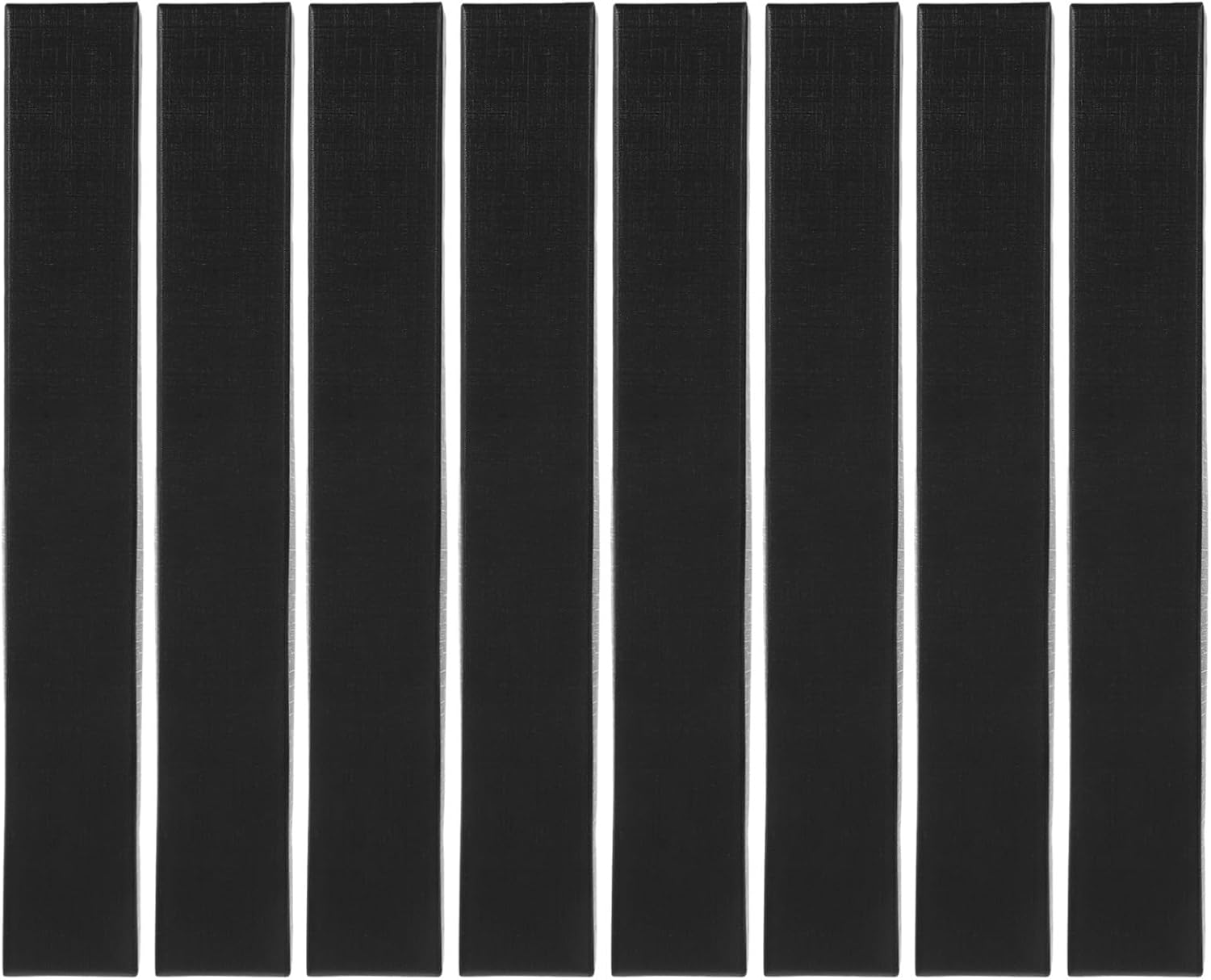 FUOYLOO 8pcs Black Coin Organizer with Dust-Proof Lid, Paper Storage Box for Coin Holder Capsules and Currency Strips, 13.4x1.8x1.3in, Strong Bearing Capacity for Office Use and Cash