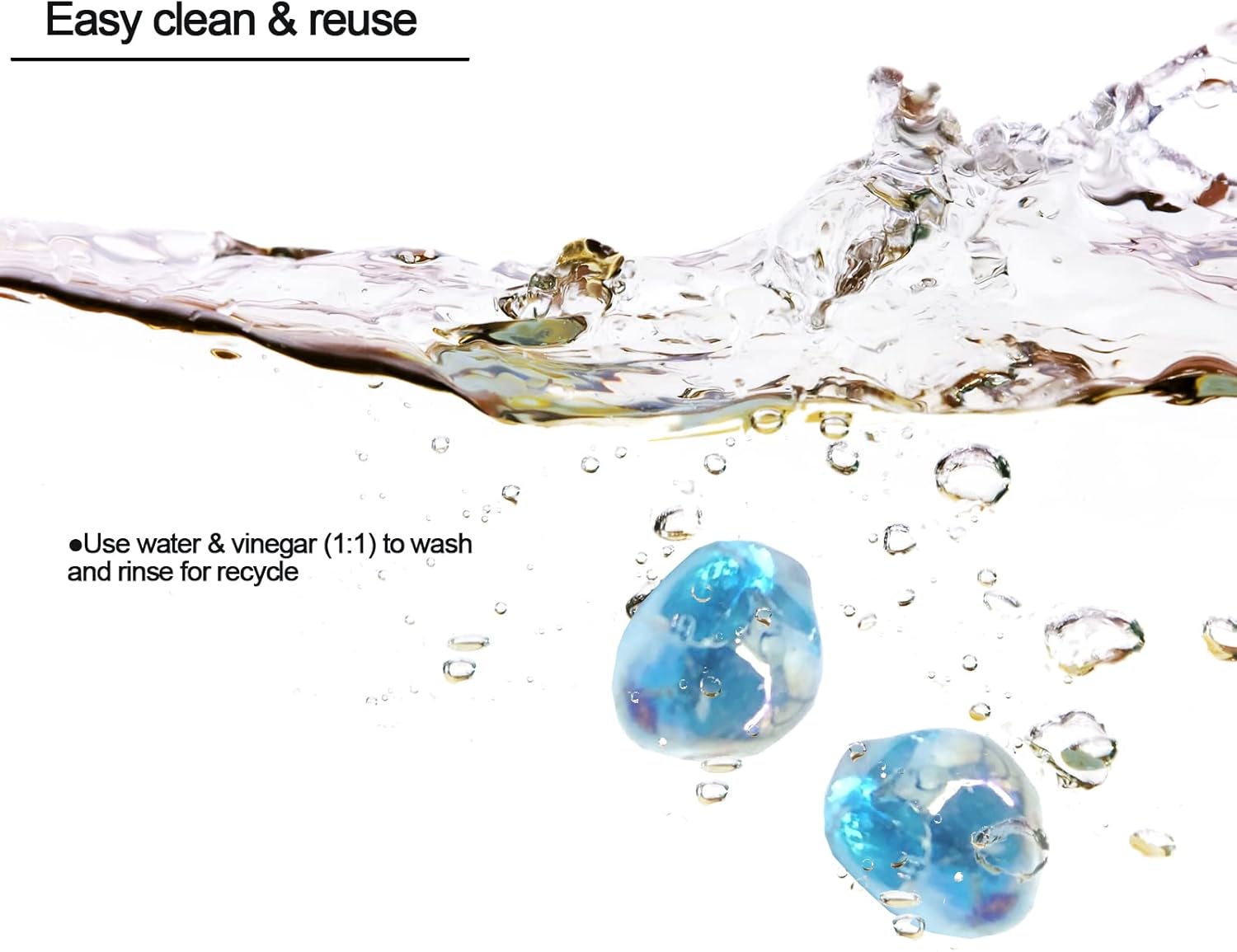 10 Pound Fire Pit Glass 1/2 Inch Reflective Round Fire Glass Drops Beads Rocks for Natural or Propane Fire Pit and Landscaping Pacific Blue - Image 3