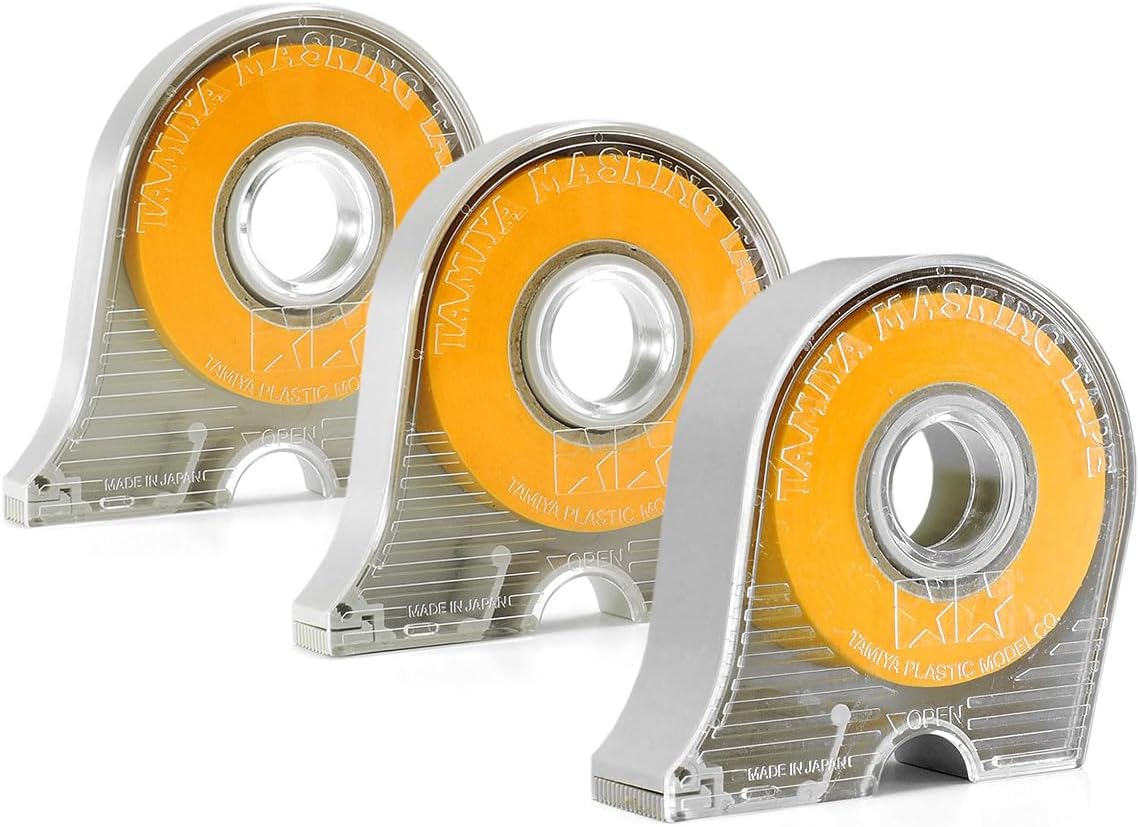 [Set of 3] Masking Tape with Dispensers 6mm & 10mm & 18mm by Tamiya from Japan