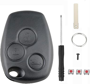 3 Buttons Vauxhall Vivaro Key Fob Replacement,Dacia Key Case | For Renaul-t Clio Modus Twingo Scenic Kangoo Laguna Megane Key Cover Fits VA2 BladeNO Blade