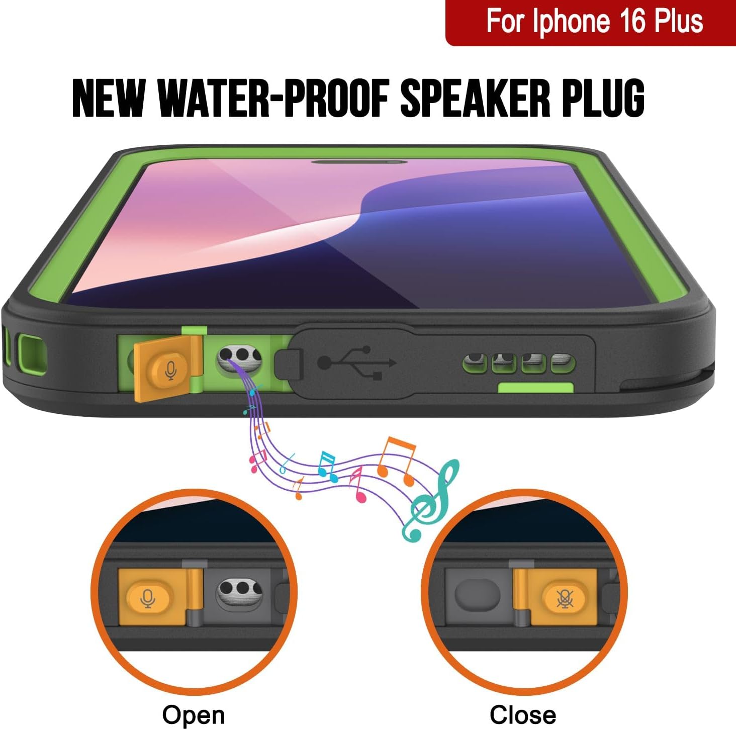 Punkcase for iPhone 16 Plus Waterproof Case [Extreme Mag Series] [Slim Fit] [IP68 Certified] [Shockresistant] Armor Cover W/Built in Screen Protector for iPhone 16+ Plus (6.7") (2024) (Green)