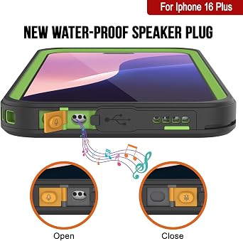 Punkcase for iPhone 16 Plus Waterproof Case [Extreme Mag Series] [Slim Fit] [IP68 Certified] [Shockresistant] Armor Cover W/Built in Screen Protector for iPhone 16+ Plus (6.7) (2024) (Green)