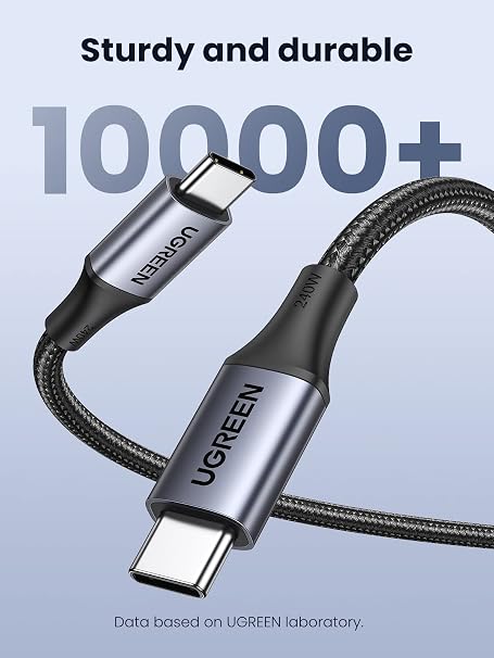 UGREEN 240W USB C Charger Cable PD 3.1 USB C to USB C Fast Charging, 1M