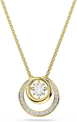 Swarovski Hyperbola Kollektion, Rundschliff, Weiß, Goldfarben beschichtet