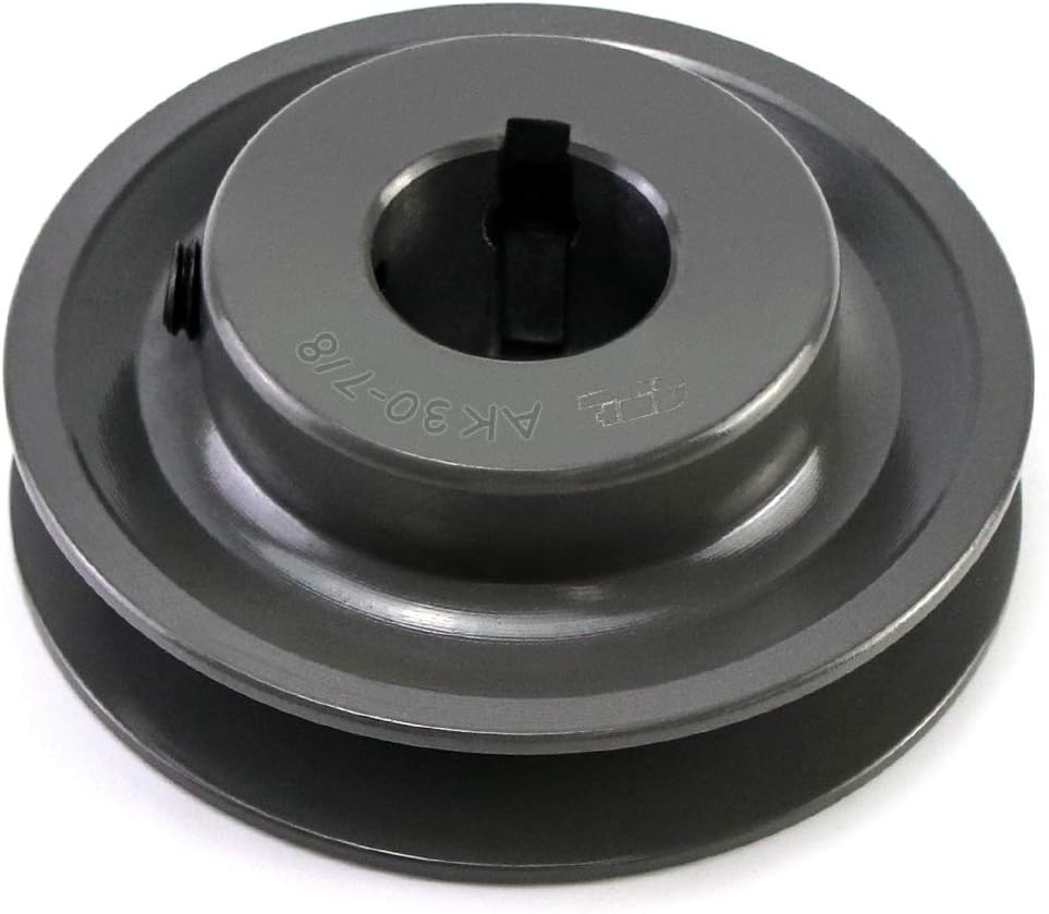 QWORK Single Groove Web Sheaves, 3.05" OD 7/8" Bore V-Belt Sheave for V-Belt, AK3078