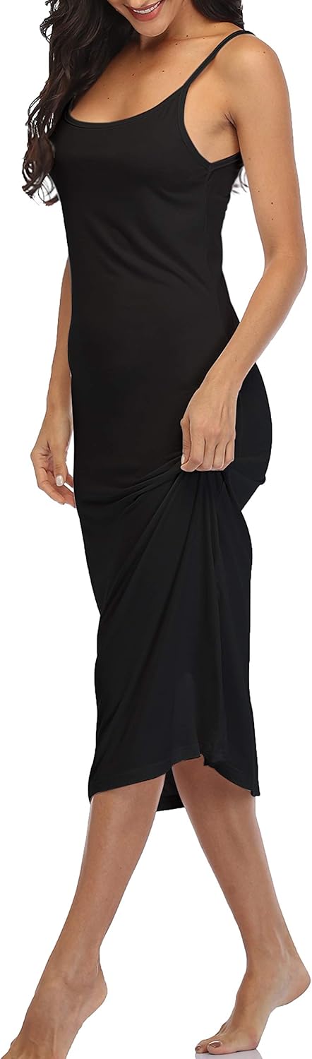 Summienlink Women's Full Slip for Under Dresses Sexy Long Sleeveless Nightgown Cami Dress - Image 6