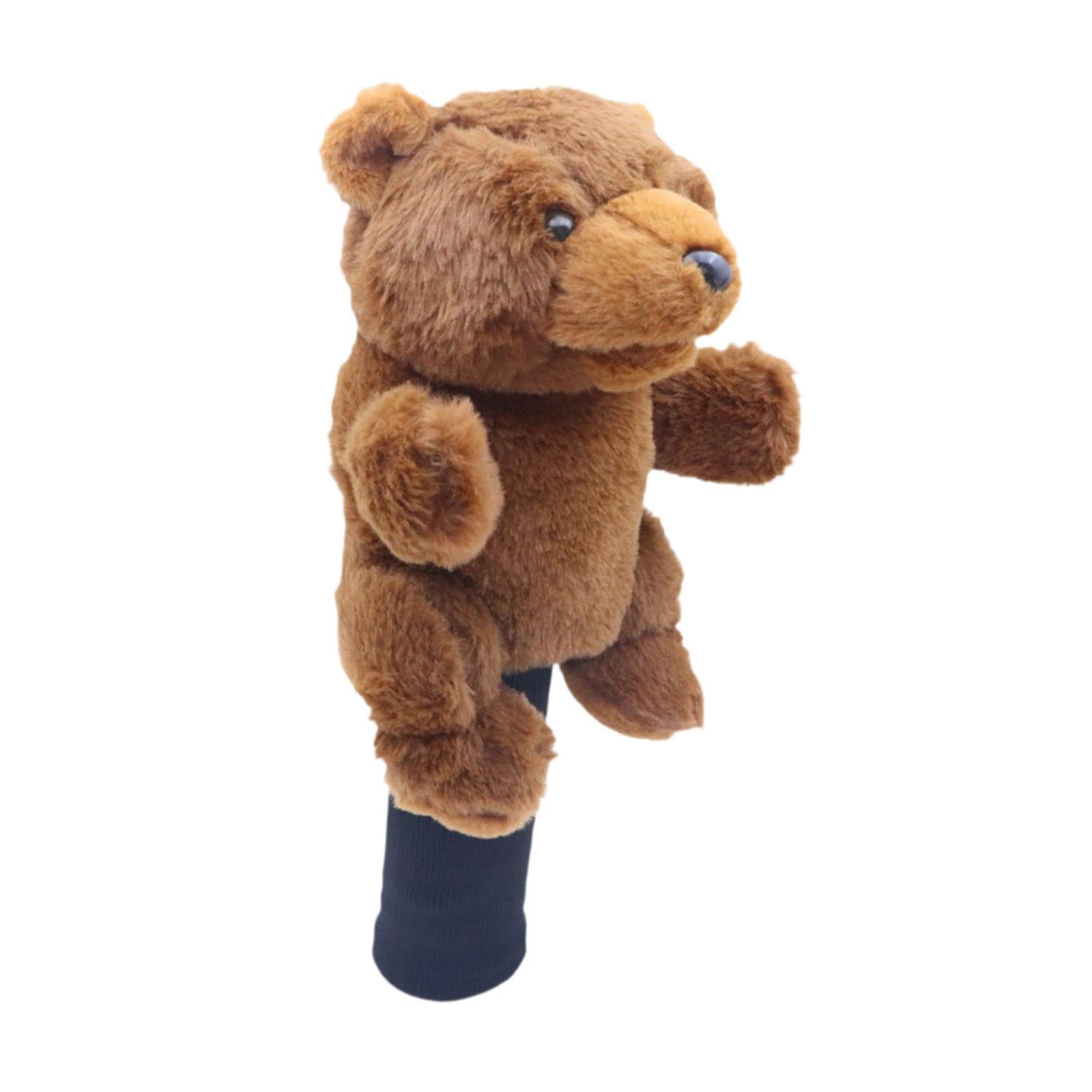 Colcolo Soft Plush Golf Wood Driver Headcover Golf Equipment Novelty Portable Transport Protect Club Head Cover for Practice Adults - Brown Bear — image 1