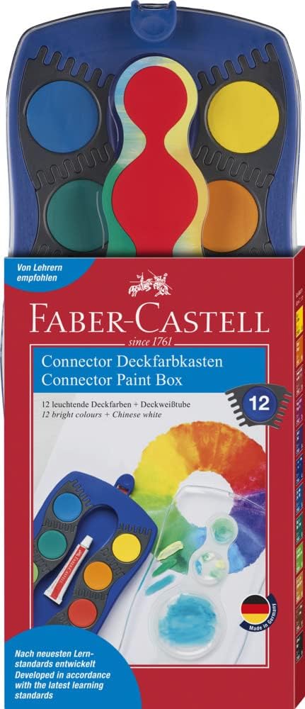 Faber-Castell 125001 Paint Box Connector 12 Colours Blue