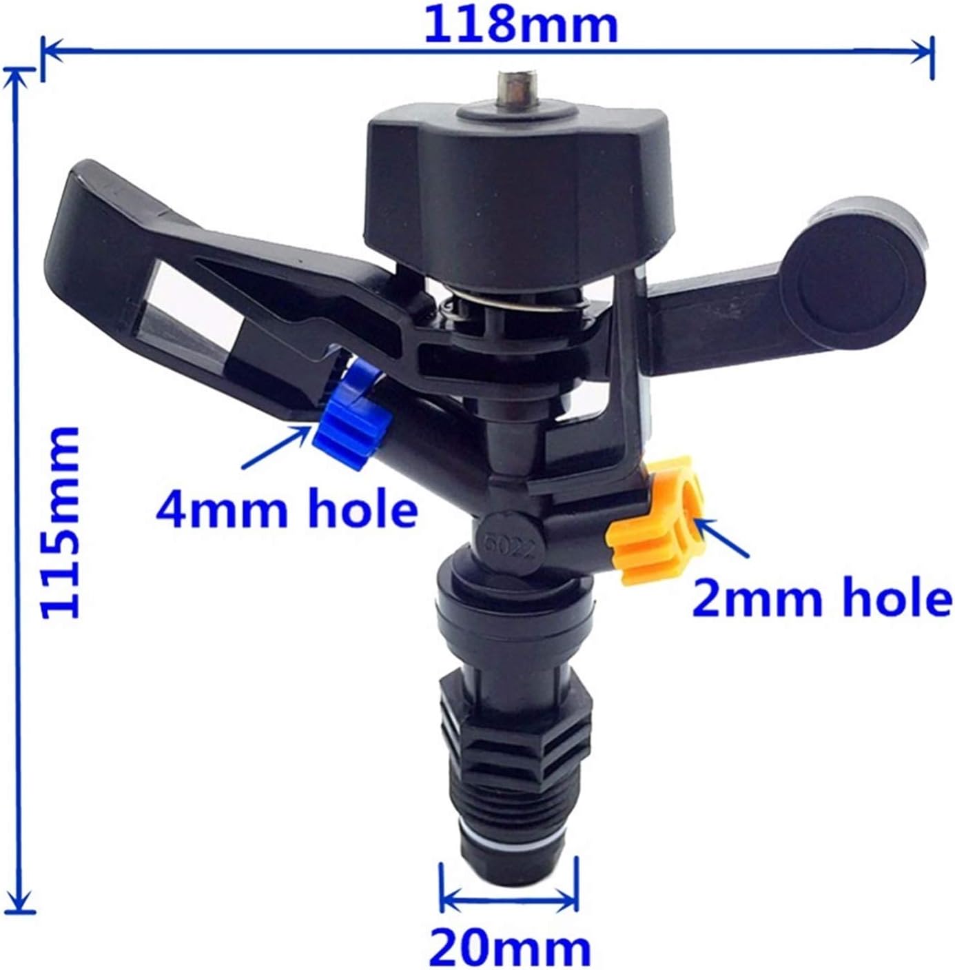 Irrigation Dripper 20 Pcs Rocker Garden Sprinkler Irrigation System Farm Plant G1 / 2" Interface and Large Garden Area for Cooling Tools (Color : Black)