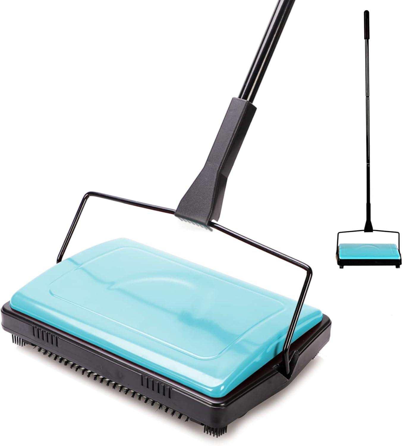 Amazon.co.jp Eyliden 手動掃除機 掃除機 カーペット 掃除 クリーナー スイーパー 一体型 片手操作 静音 電気不要