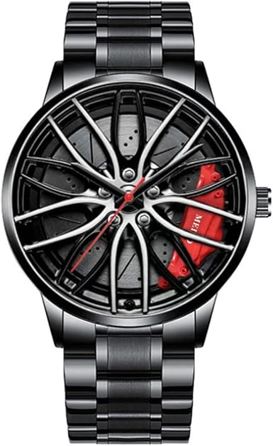 Car Watches for Men,Waterproof Stainless Steel Automatic Quartz Wrist ...