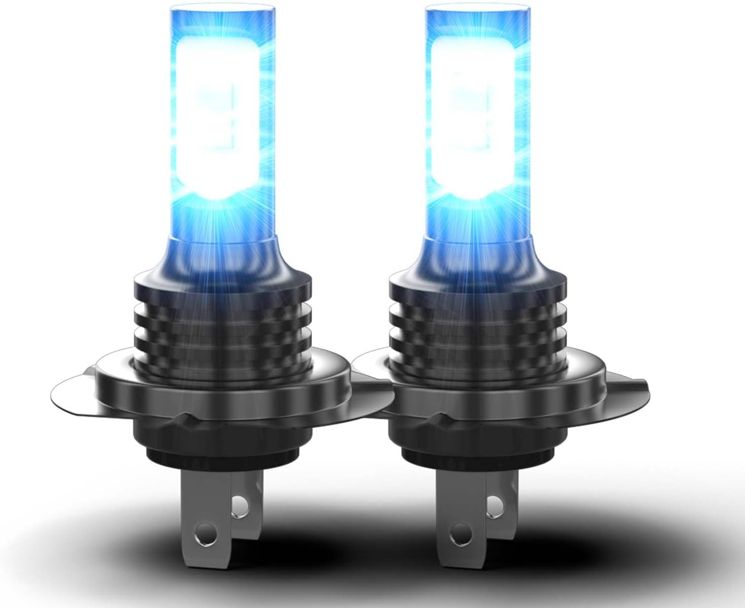 1:1 Mini Size H7 8000K Blue Beam Bulbs,500% Super Bright Lighting Blue Bulb.Suitable for installation High Beam; Low Beam ;Fog lights.IP68,No Adapter Required Plug-and-Play, Pack of 2.