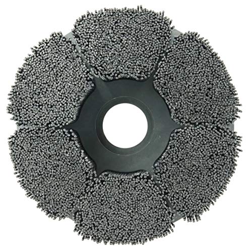 Image of Weiler 86117 6 inch Burr-Rx Maximum Density Shell-Mill Holder Disc Brush, .055 /80CG Crimped Fill, Made in the USA