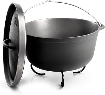 GSI Outdoors Guidecast 5qt Dutch Oven | Cast Iron Dutch Oven for Camping, Cabin and Home Kitchen