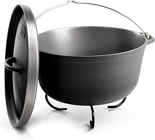 GSI Outdoors Guidecast 5qt Dutch Oven | Cast Iron Dutch Oven for Camping, Cabin and Home Kitchen