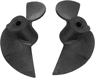 Drfeify 1 Pair RC Boat Propellers, Nylon Remote Control Ship Parts 2 Blades Set Accessory for 2mm Shaft