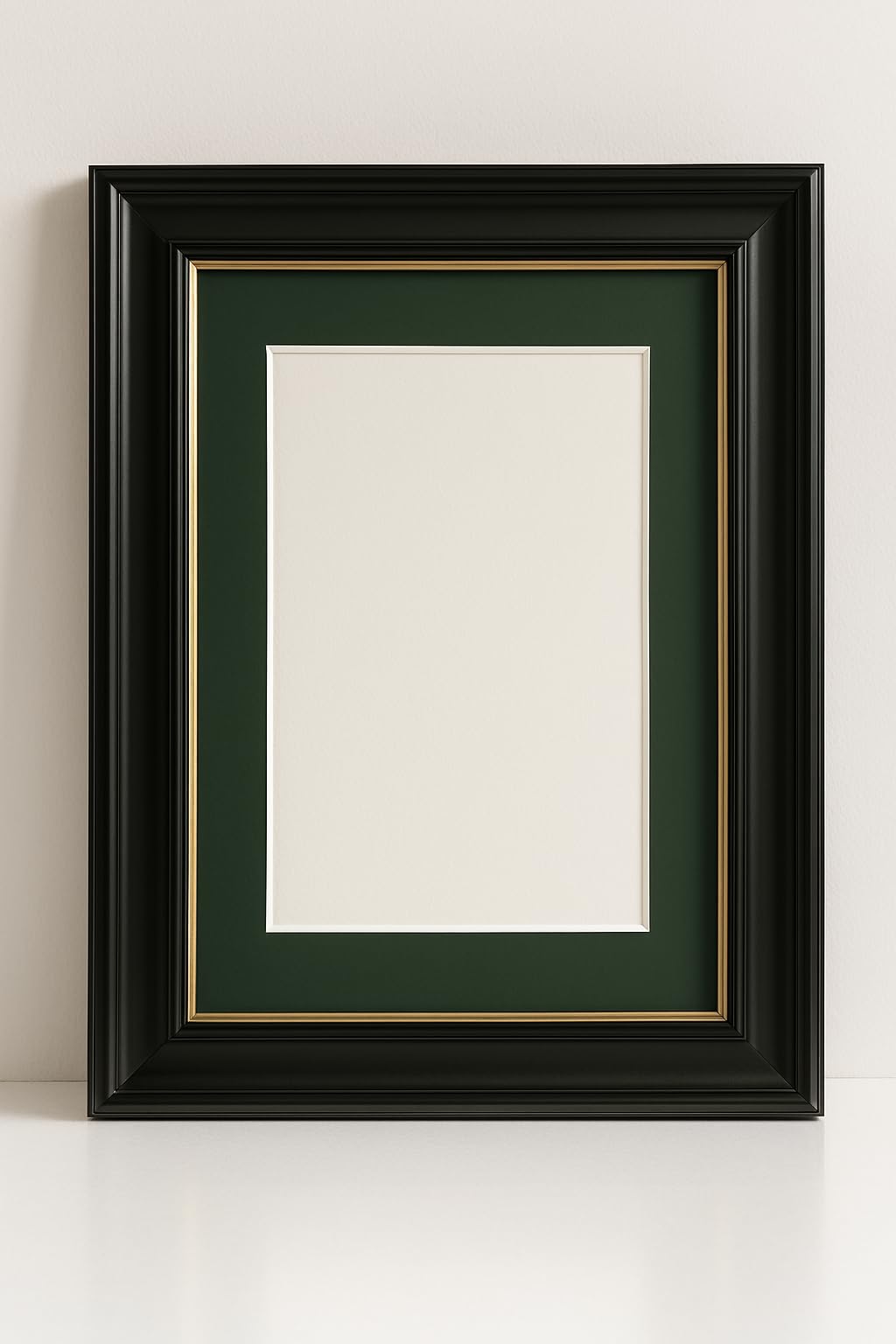 Ornate Shabby Chic Picture Frame Black with Gold Trim & Mount Vintage Style Wall Frame