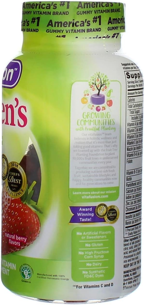 Women's Multivitamin Gummy Energy Metabolism Bone Support Berry (150 Gummies)