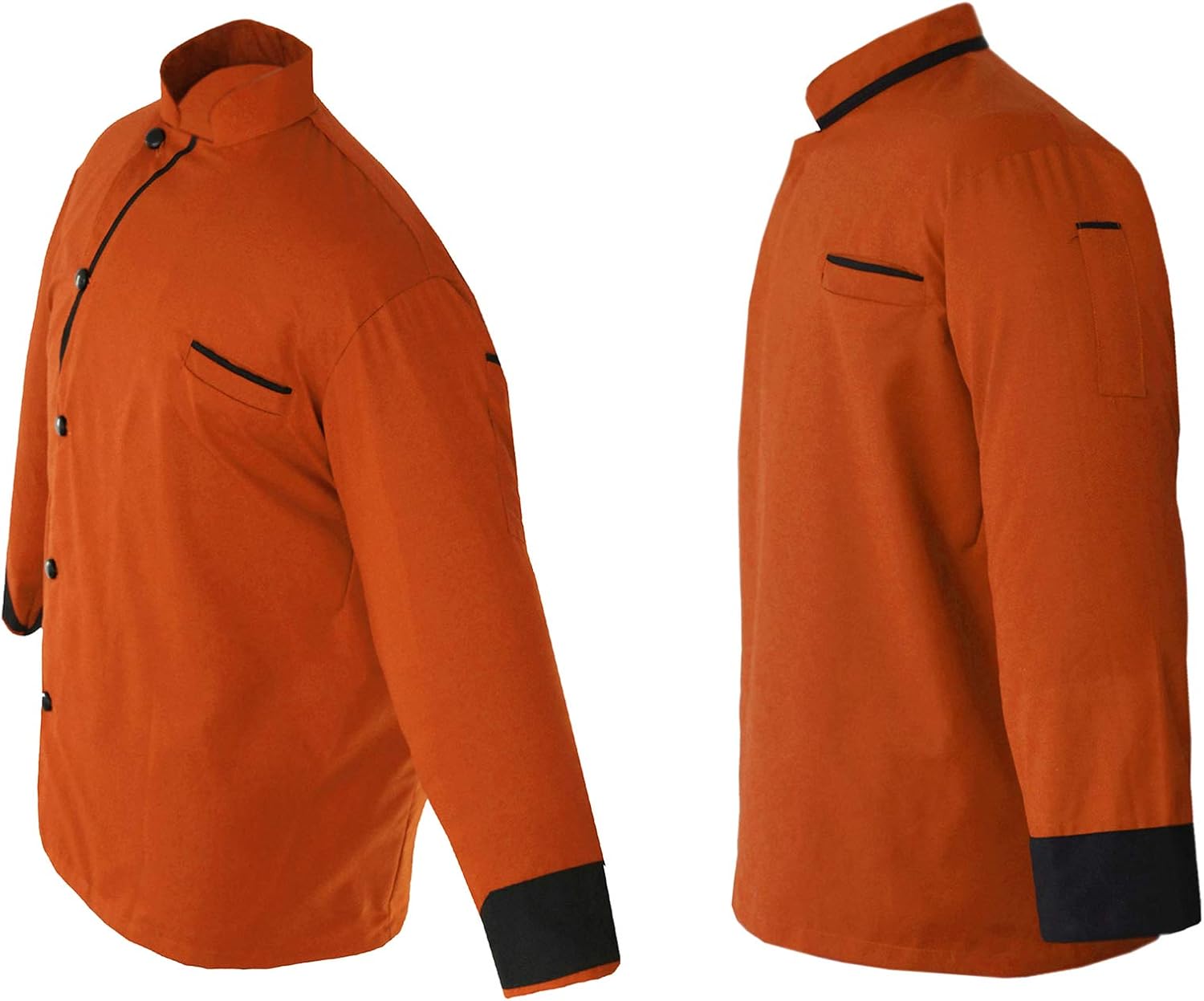 Chef Work Uniform Cotton-Pollyster Chef Coat Pack of 2 (XS-6XL, 10 Colors) (GM-01)