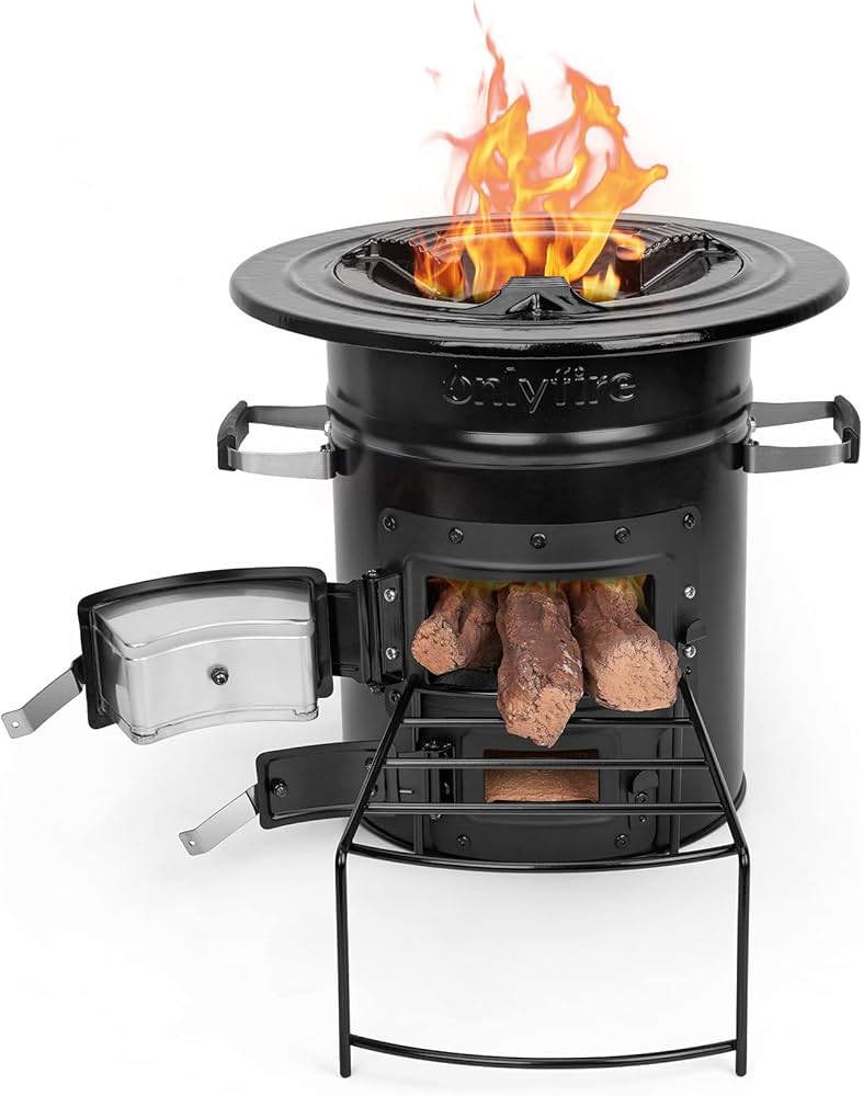 bonfire go outside　thearth ミル上手 Onlyfire Camping Rocket Stove, Outdoor Portable Wood Burning Camp