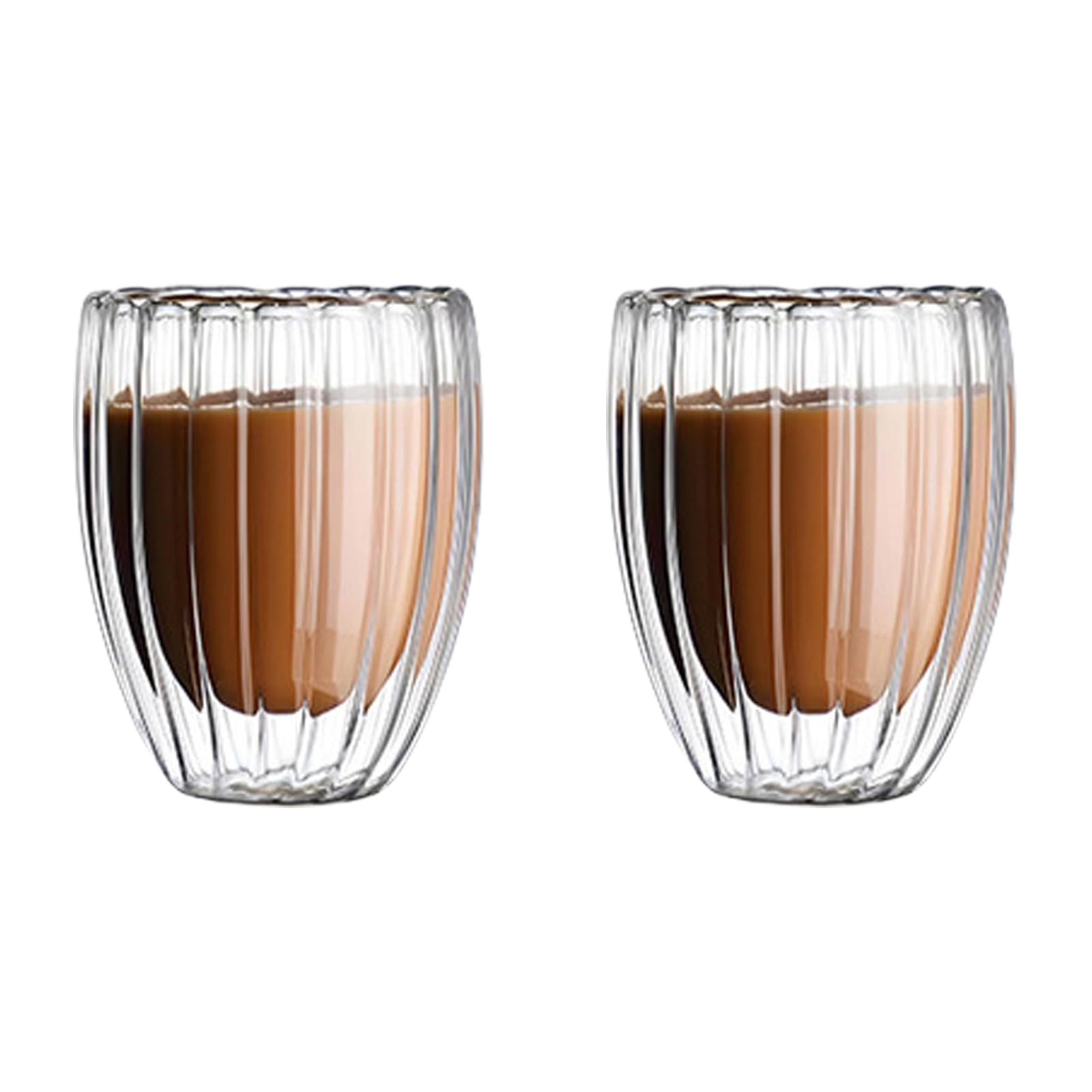 Tsophreniq Of 2 High Temperatures Resistant Borosilicate Glass Tumblers with Double Wall for Safe and Efficient Drinking Safe Drinkware