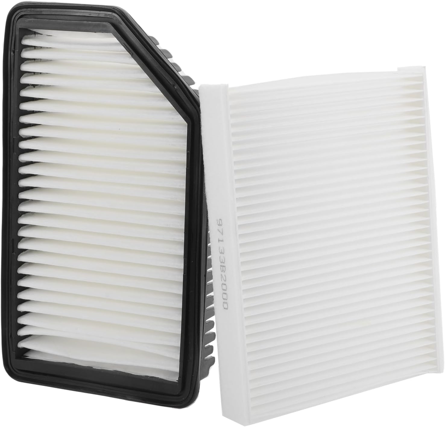 Engine Cabin Air Filter Combo Set Filter Kit Air Filter Cleaner Element No.281131R100/97133B2000 for Kia Soul 1.6L 2.0L 2014-2019 1 Set