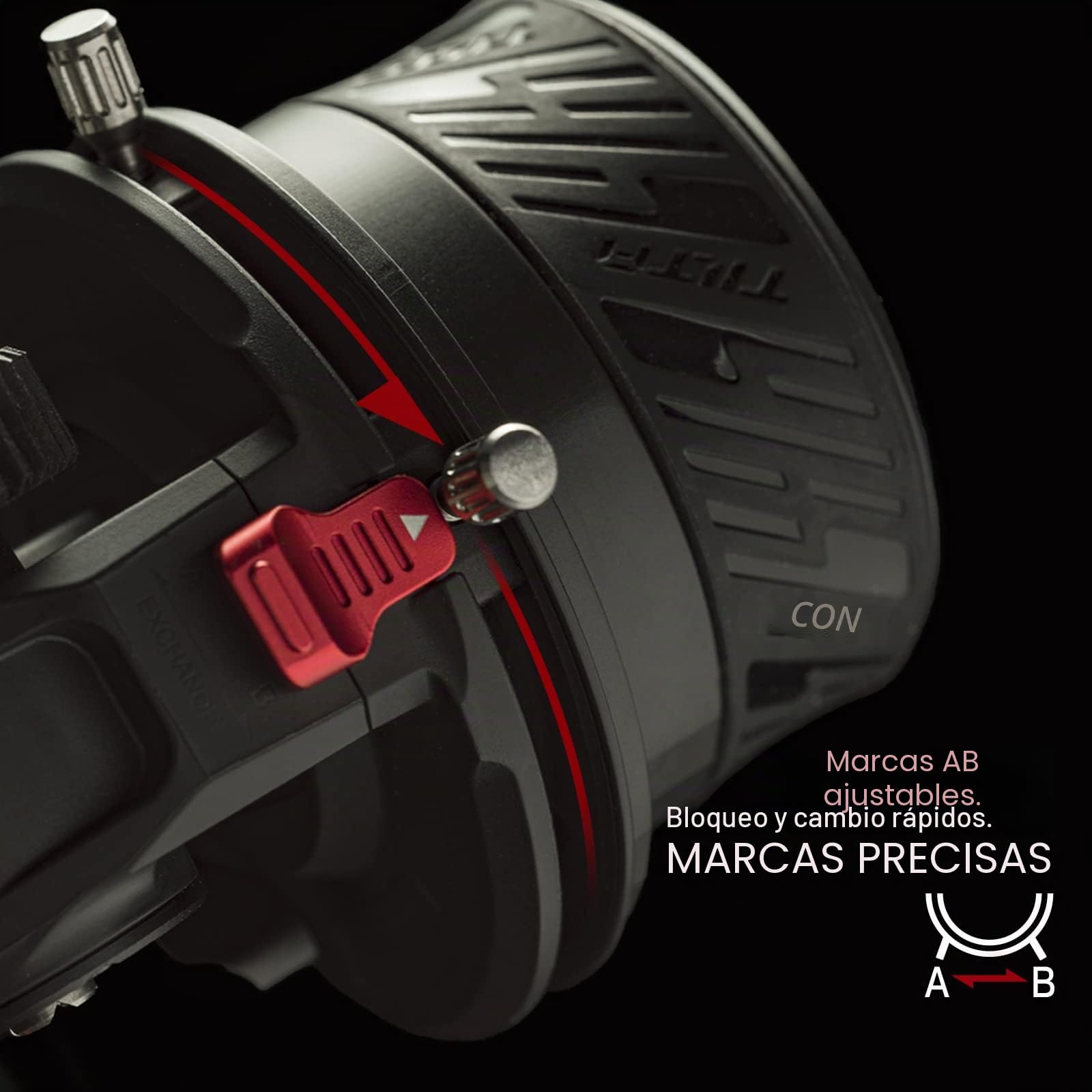 Tilta Follow Focus para cámaras DSLR sin Espejo,Ajustable 360 Grados,con Marcas A/B Lente fotográfica Seguir el Enfoque Anillo de Engranaje de 15 mm Soporte de Varilla Individual Inferior FF-T07