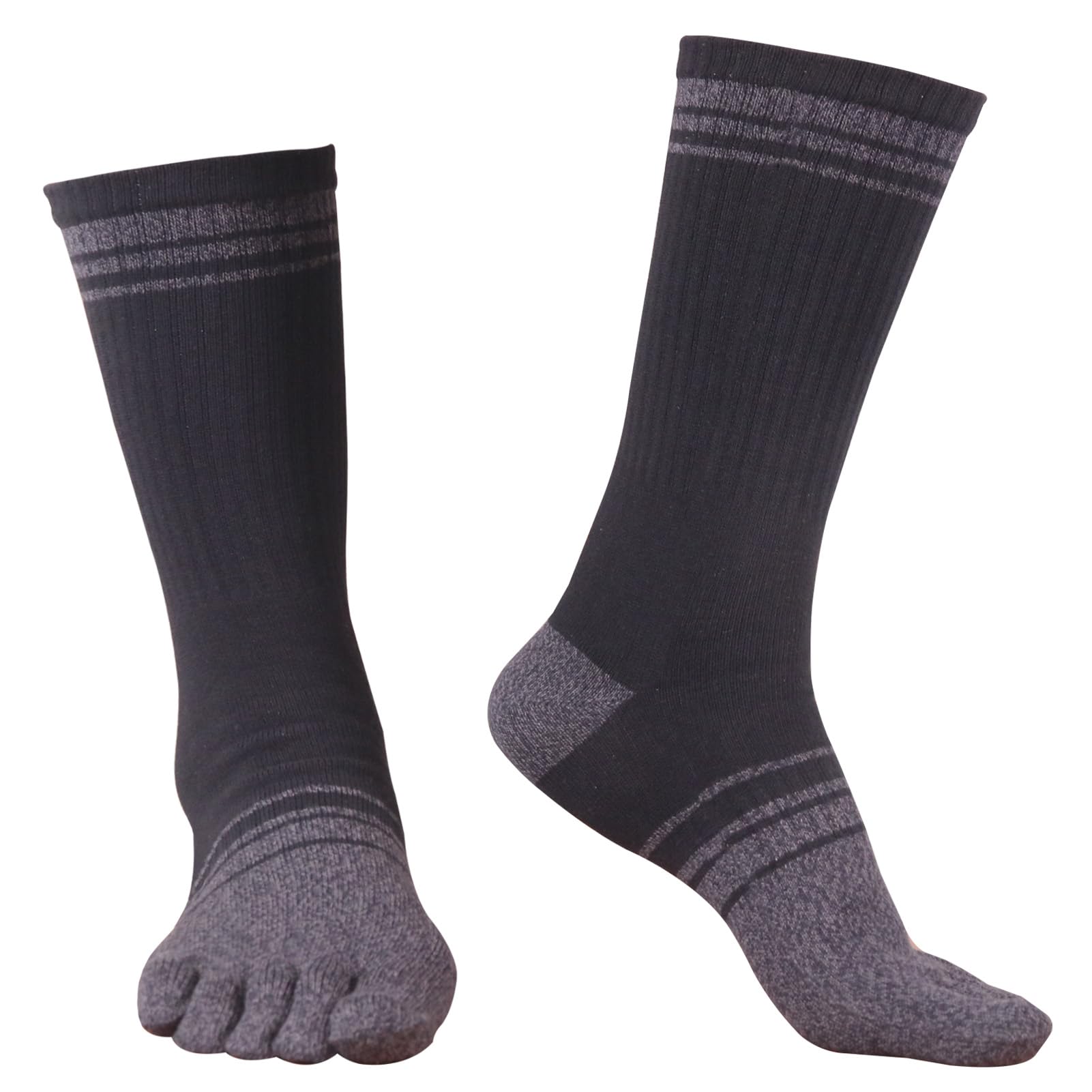 Lot de 6 paires de chaussettes à orteils en coton pour homme