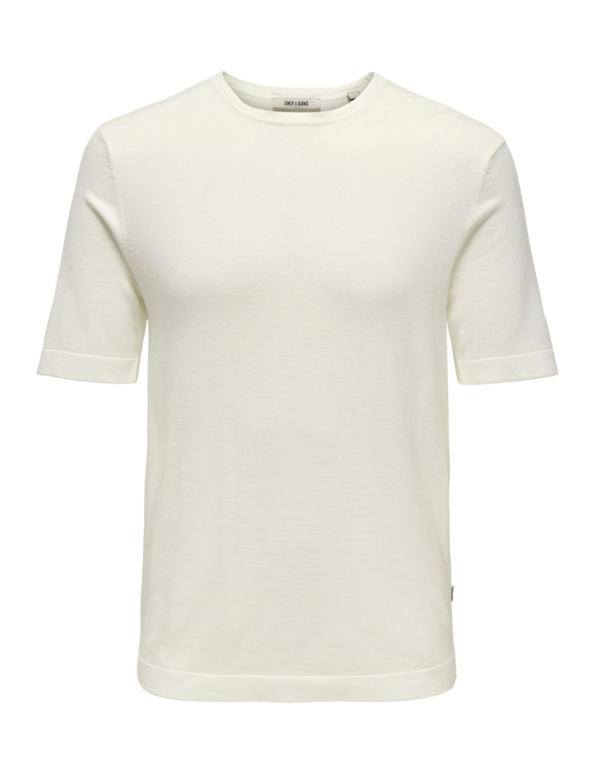 ONLY & SONS Onswyler Life Reg 14 Ss Knit Noos, Cloud Dancer, M
