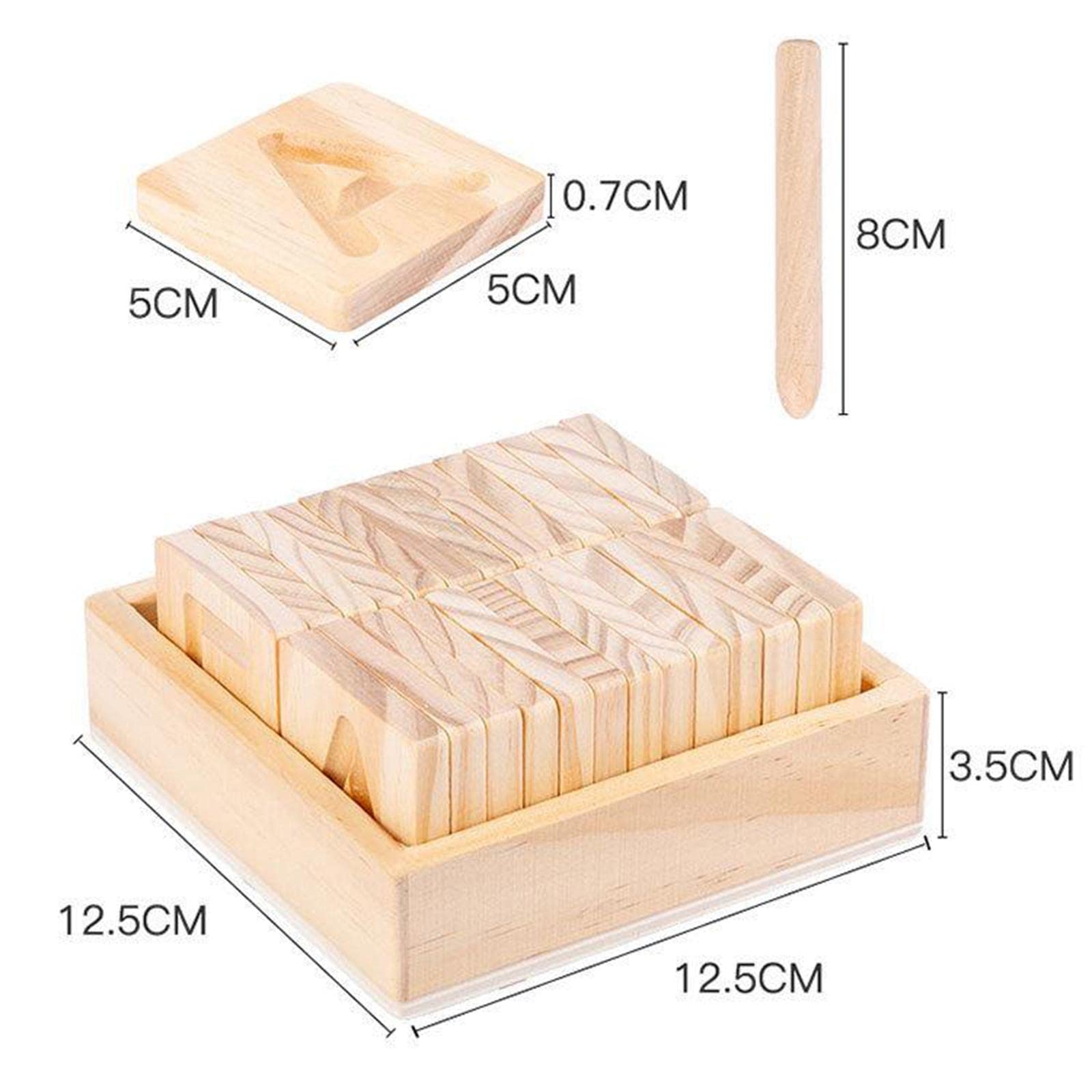 Tarjetas para Trazar Letras del Alfabeto, Pizarra de Dibujo ABC para Niños, Bloques de Madera para Trazar Letras para Niños