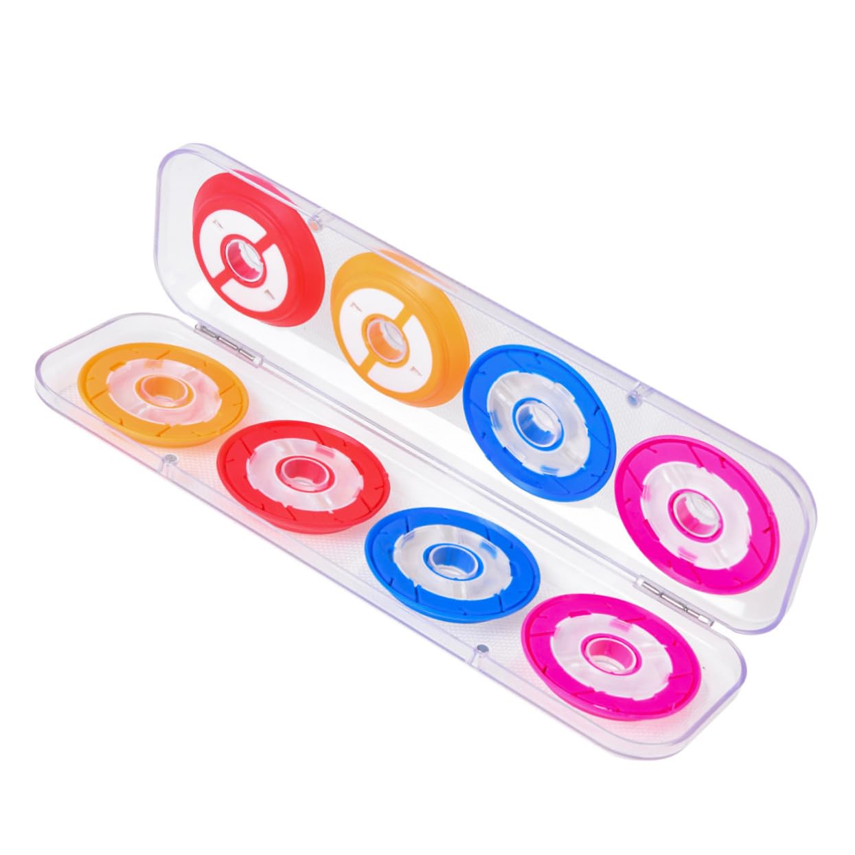 GANAZONO 1 Pack Silicone Fishing Line Spools Axis Fishing Tackle Accessories with Hard Abs Storage Box Lightweight and Sturdy Design for Easy Carrying and Line Protection