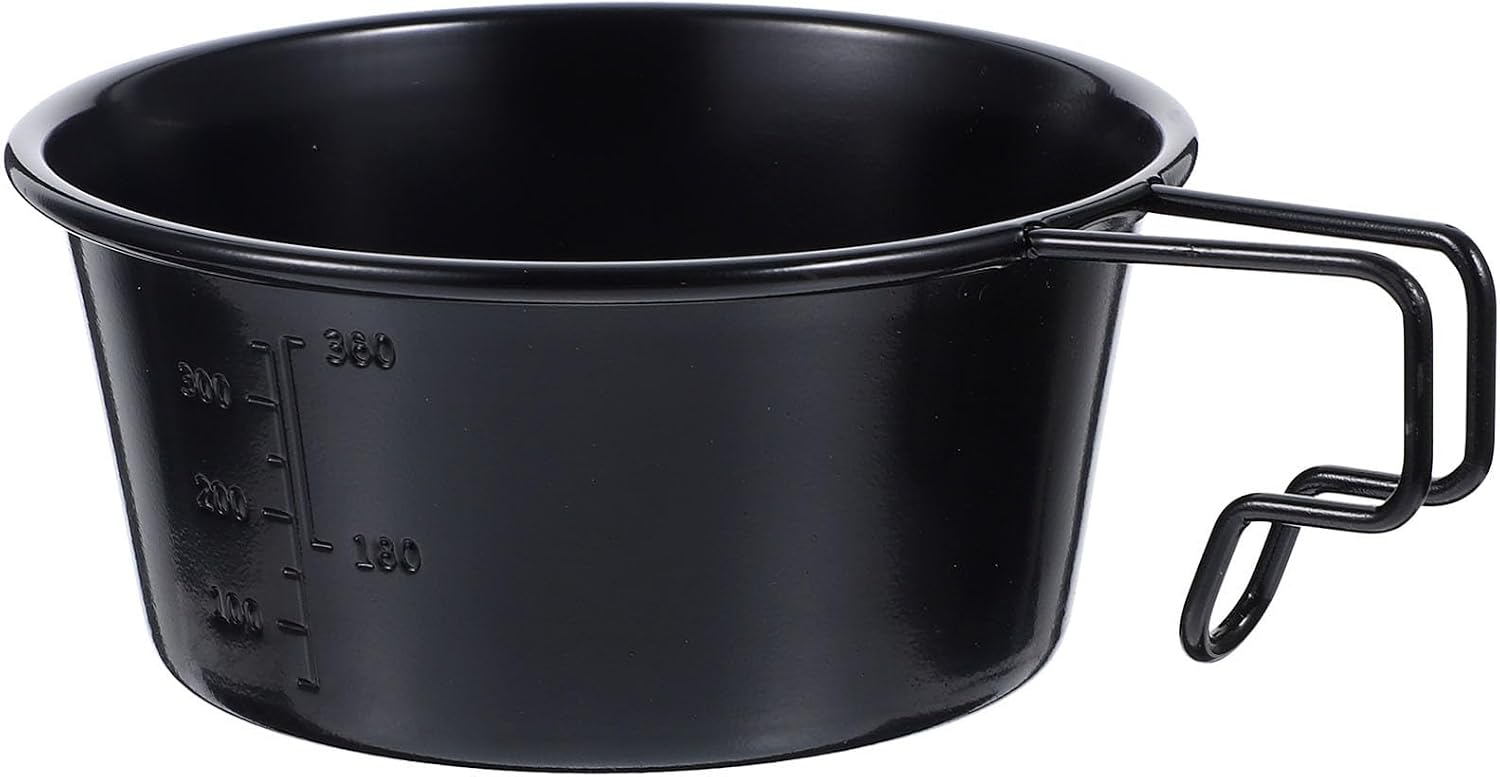 Ciieeo Bowl without Steel Camping and Lightweight Stainless Handle High Temperature Resistant Cooking Bowl Portable Burrs for Outdoor Hiking