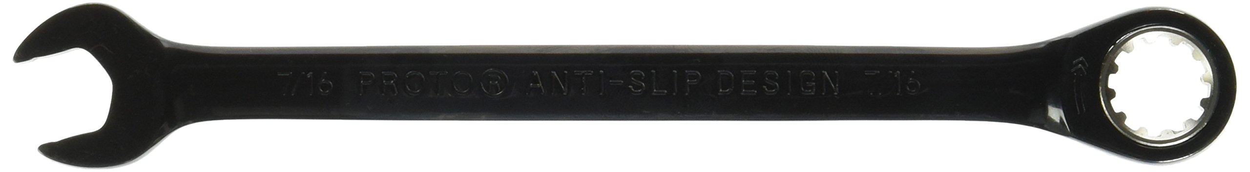 BLK Chrome Combo Non-Reversible Ratchet Wrench 7/16