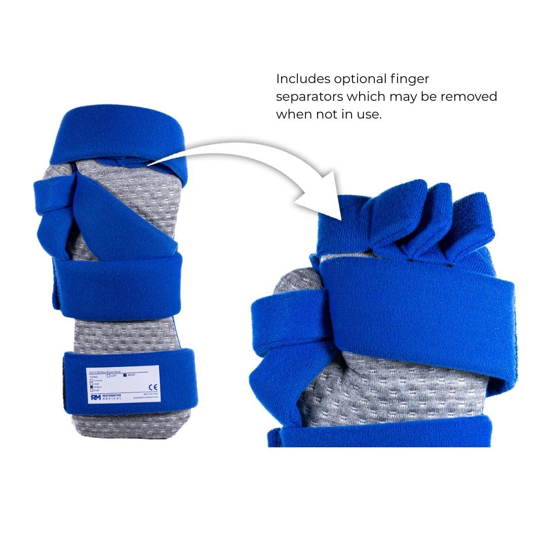 Restorative Medical BendEase Hand Splint - Wrist Pain Support for Carpal Tunnel, Arthritis and Stroke Recovery (Medium - Right)