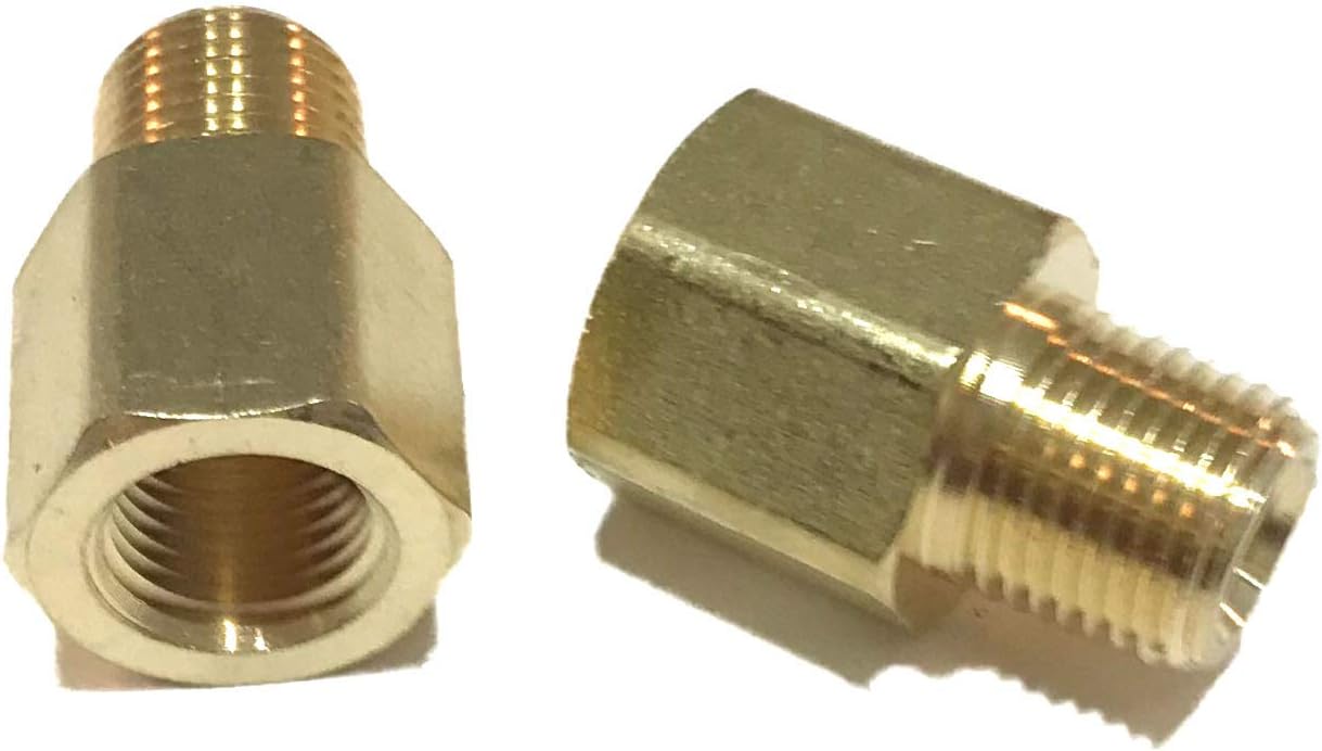 Brass Pipe Adapter 1/8" FNPT x 1/8" MNPT Fuel/AIR/Water/Oil/Gas WOG (Qty 05)