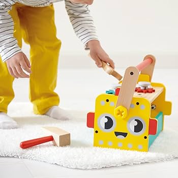 Janod Gioco Costruzione 3 Animali – Gatto, Cane, Coniglio – 53 Pezzi In Legno FSC, Utensili, Dai 3 Anni - 2