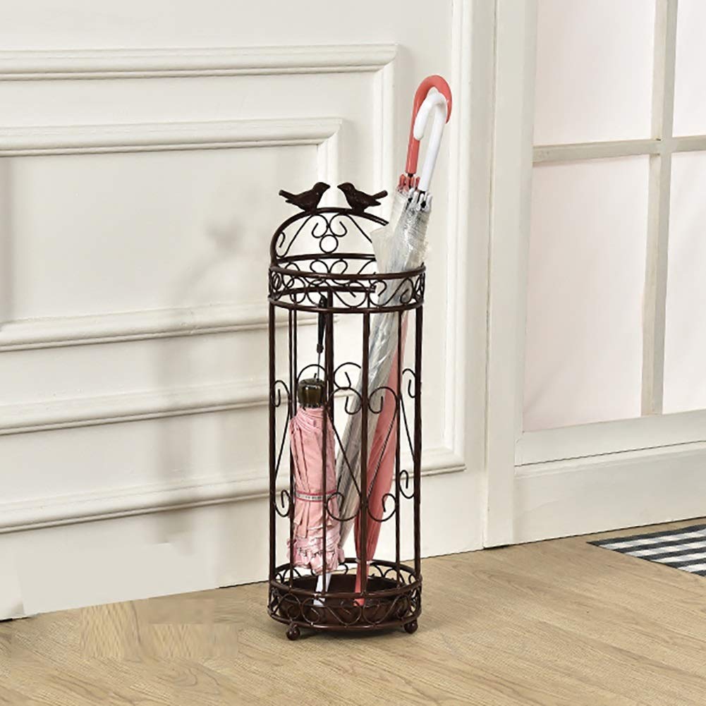 Seau de parapluie haut de gamme en métal noir au design épuré