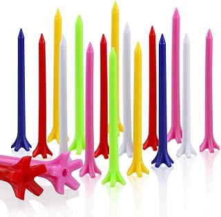KOFULL Plastic Golf Tees Zero Friction Tour Golf Tees Golf PlasticTees Size 70mm(2-3/4 inches) -Pack of 100