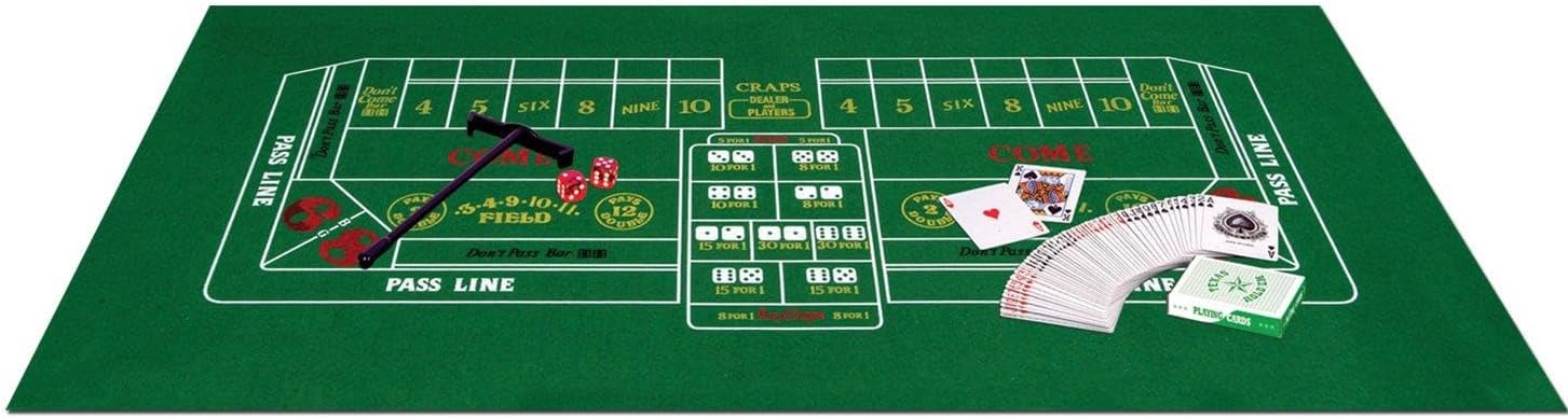 Beistle Club Pack Casino Night Blackjack/Craps Set with Game Felt, Box of 6 Games