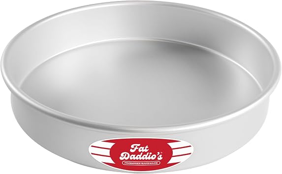 Fat Daddio's PRD-102 Round Cake Pan, Aluminum, Silver