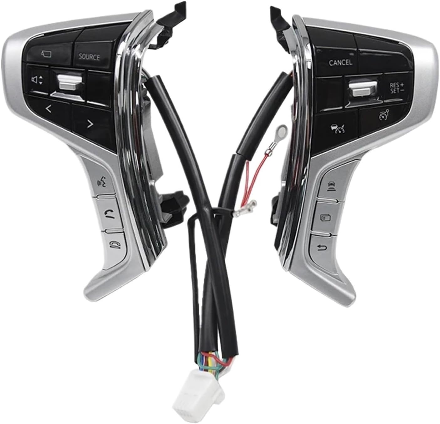 Steering Wheel Buttons Car Multimedia Audio Cruise Control Buttons with Cables Compatible with Mitsubishi Pajero Sport