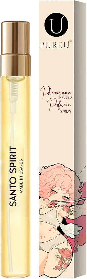 Perfume de feromônios para mulheres e homens, perfume floral de baunilha e café, perfume de colônia, ideias de presente de óleos de perfume de feromônios de longa duração. Tamanho de viagem 11,3 g/12
