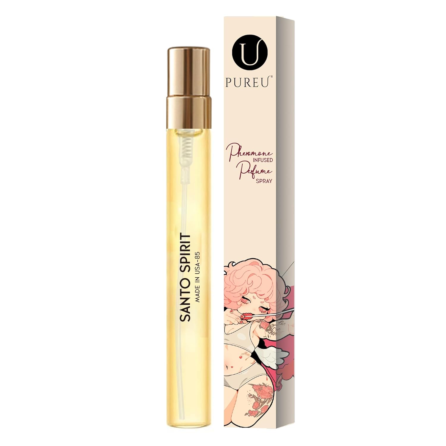 Pheromones Perfumes for Women & Men, Coffee Vanilla Florals Cologne Eau de Parfum, Long Lasting Pheromone Perfume Oils Gift Ideas.Travel Size 0.4oz/12 mL-Santo Spirit